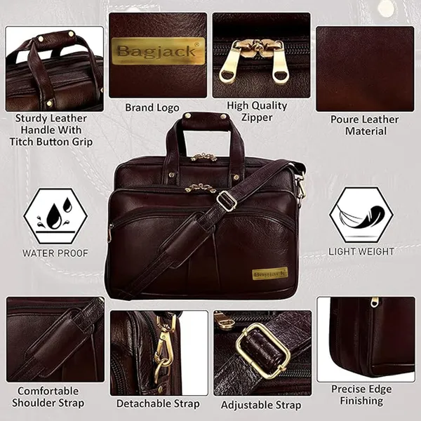 100%_Pure_Leather_Brown__Laptop_Bag_for_Men_and_Women_(3_Years_warranty)