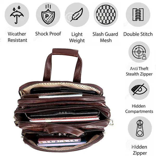 100%_Pure_Leather_Brown__Laptop_Bag_for_Men_and_Women_(3_Years_warranty)