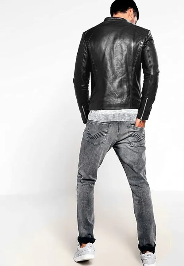 BAG_JACK_-_Apache_Sheep_Nappa_Leather_Men_Jacket_Quilted_Cafe_Racer_Zip_Up_Motorcycle_Zipper_Long_Sleeve_Coats