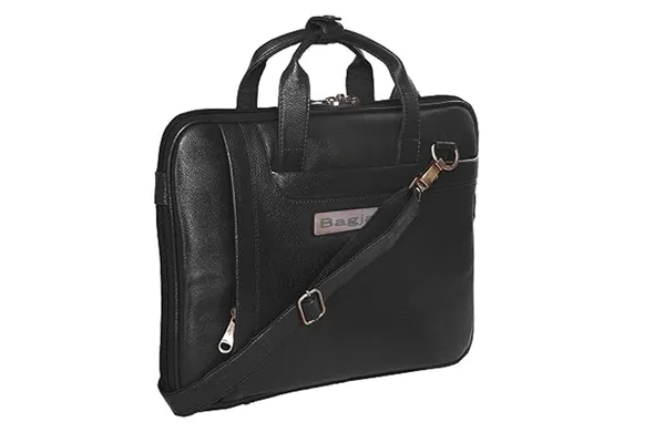100%__Pure_Leather_Black_Laptop_Bag_(3_Years_warranty)