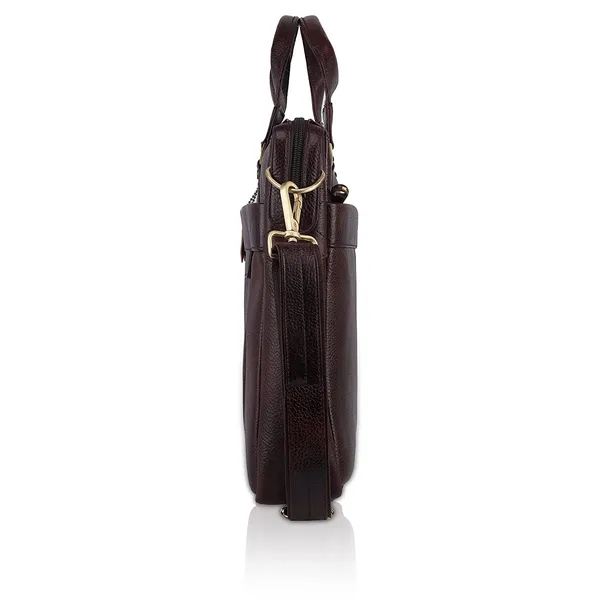 100%_Pure_Leather_Dark_Brown_Laptop_bag_(3_Years_warranty)
