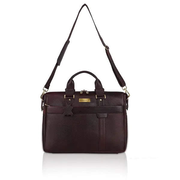 100%_Pure_Leather_Dark_Brown_Laptop_bag_(3_Years_warranty)
