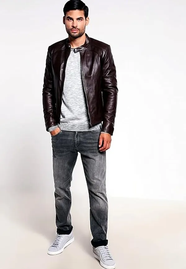 BAG_JACK_-_Apache_Sheep_Nappa_Leather_Men_Jacket_Quilted_Cafe_Racer_Zip_Up_Motorcycle_Zipper_Long_Sleeve_Coats
