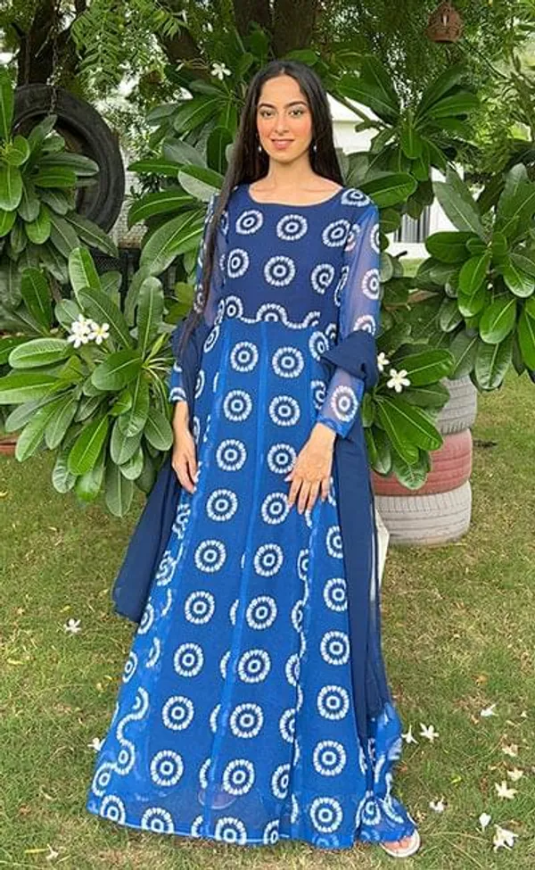 Blue_Bandhani_Print_Anarkali_Set