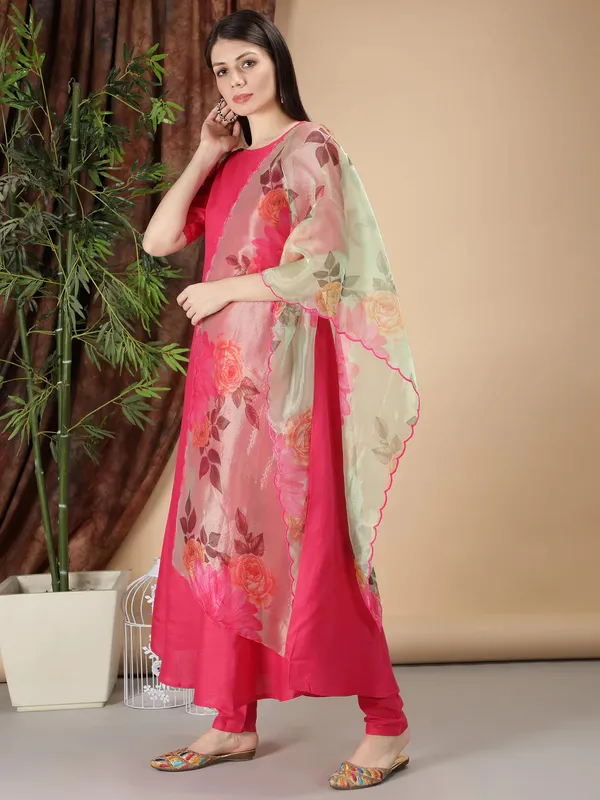Pink_Floral_Dupatta_Set