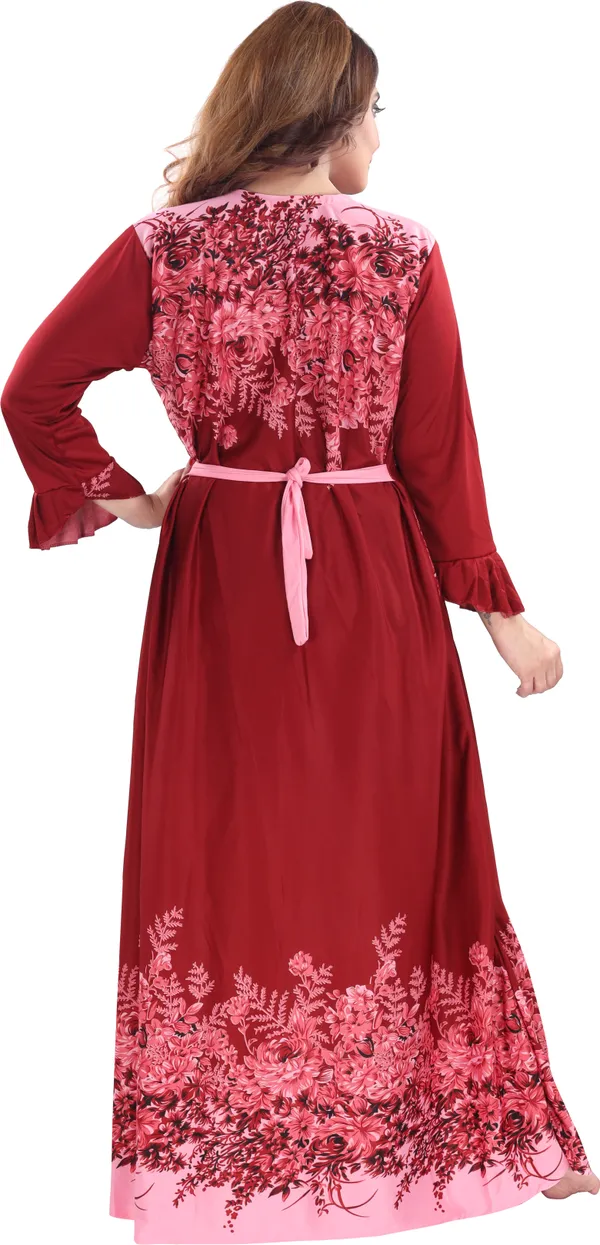 Red_Full_Sleeve_Summer_Nighty_For_Women