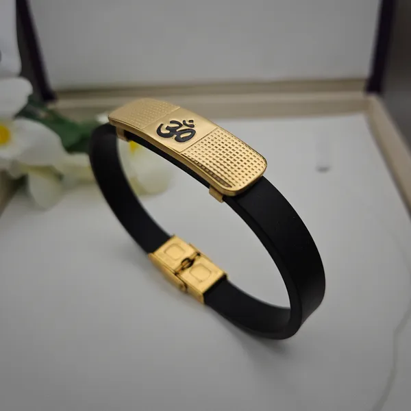 Madeinsea© - Gold Anchor Leather Bracelet