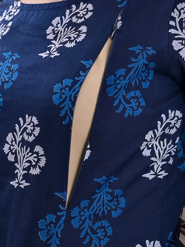 Blue_Jaipuri___Maternity_And_Feeding_Kurti