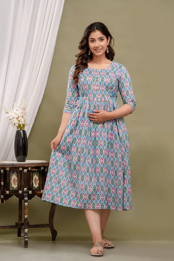 Multi_Chidi_Cotton_Printed_Maternity_And_Feeding_Kurti_Combo_Of_2