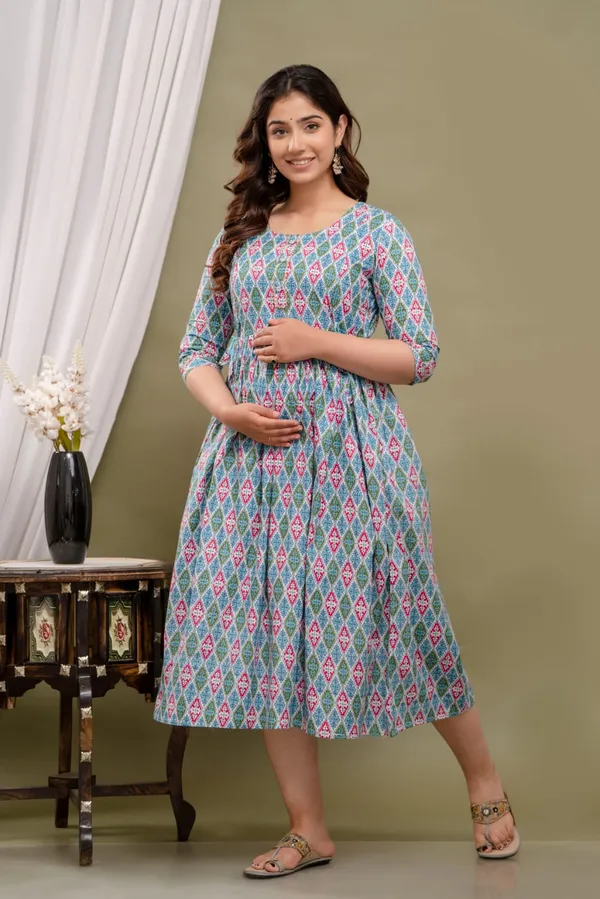 Multi_Chidi_Cotton_Printed_Maternity_And_Feeding_Kurti_Combo_Of_2