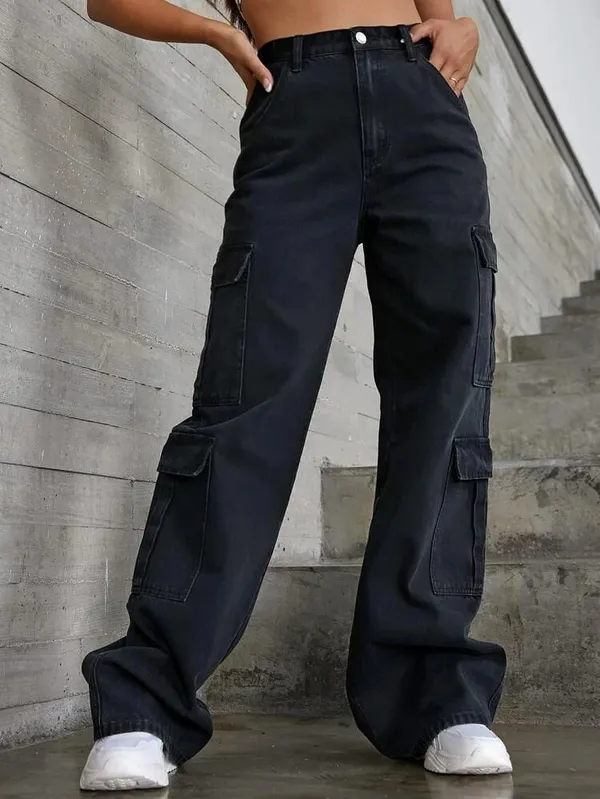 Minnie_Poket_Stylish_Black_Cargo_Premium_Denim_Jeans_And_Pant_For_Women