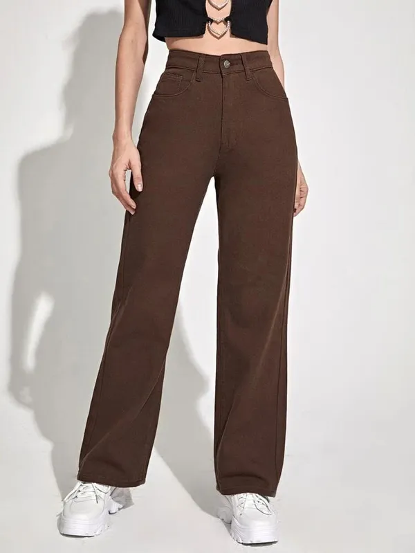 YOYO_Westurn_Brown_Denim_Straight_Fit_Jeans