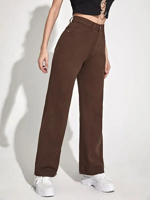 YOYO_Westurn_Brown_Denim_Straight_Fit_Jeans