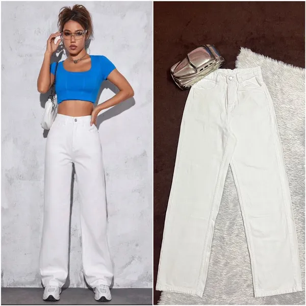 Elegance_Beautiful_Claasyy_Missyy_White_Wide_Leg_Denim_Jeans_For_Women