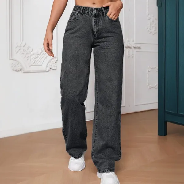 Baby_Girl_Sexy_Style_Charcoal_Black_Wide_leg_Bell_Bottom_Loose_High_Waisted_Denim_Jeans_For_Women
