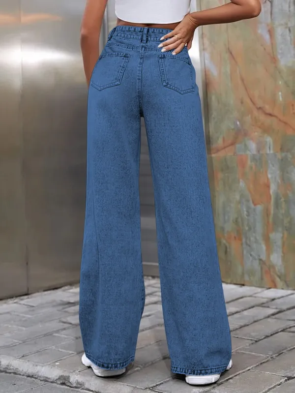 DDM_Clothing_Blue_Colour_Mid-Rise_Boyfriend_Loose_Ripped_Denim_Jeans_for_Women