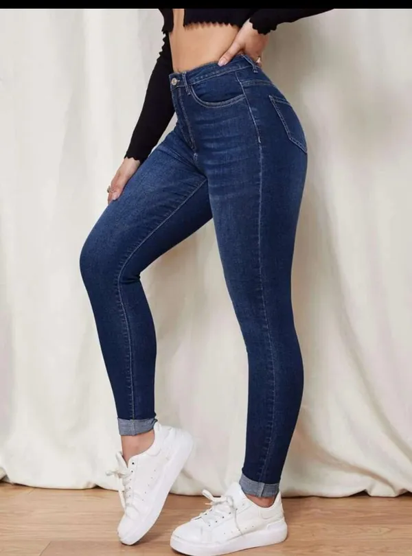 Basco_Basic_Sensetional_High_Rise_Causal_Dark_Blue_Denim_Jeans_For_Women