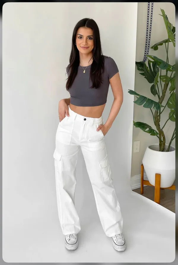 Stylish_Fashionable__High_Rise_White__Cargo_Denim_Jeans