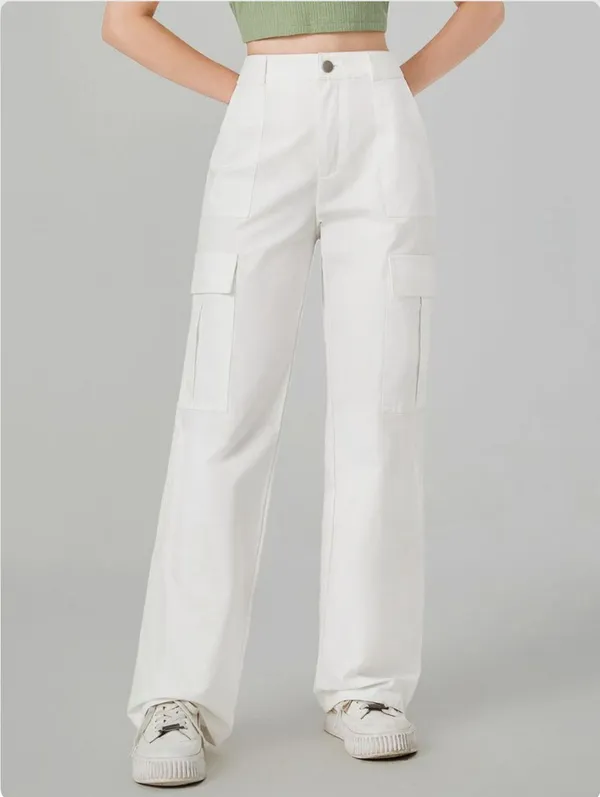 Stylish_Fashionable__High_Rise_White__Cargo_Denim_Jeans