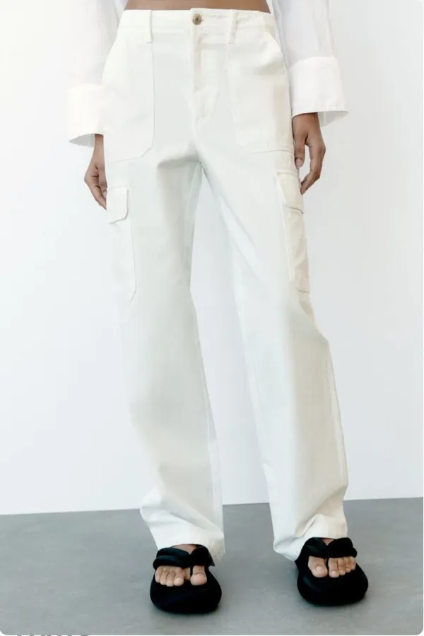 Stylish_Fashionable__High_Rise_White__Cargo_Denim_Jeans