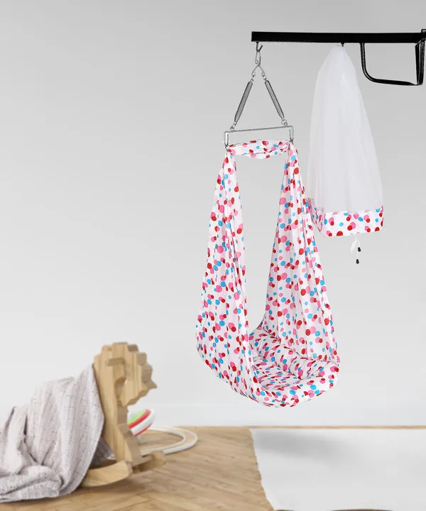 Preemie_Baby_Swing_Cradle_with_Mosquito_Net_and_Spring(Pink)