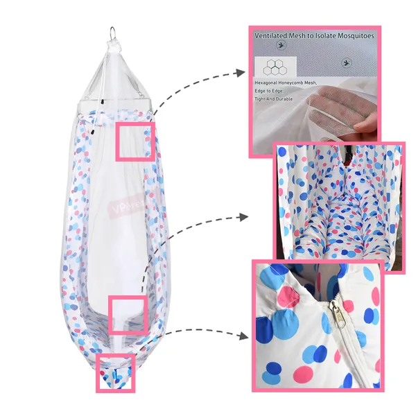 Preemie_Baby_Swing_Cradle_with_Mosquito_Net_and_Spring(Blue)