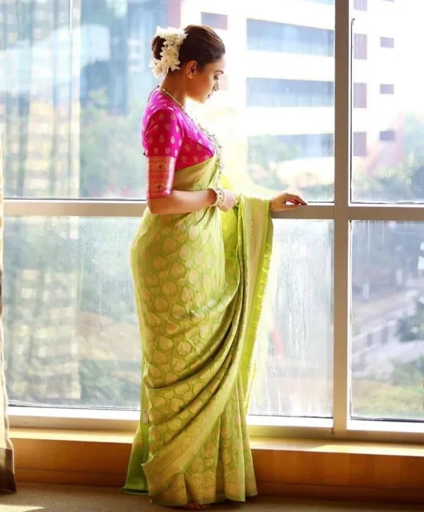 Solid/Plain_Banarasi_Pure_Silk_Saree