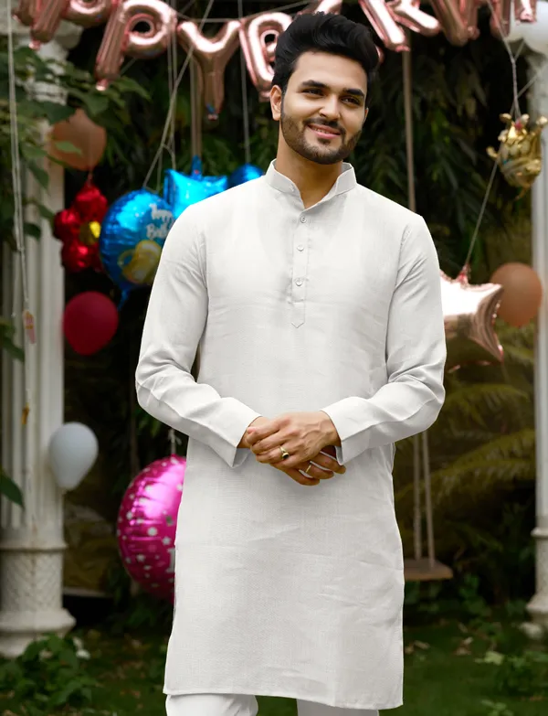 Linan_Cotton_Kurti_and_Kurta_Diamond_White_Couple_Dress