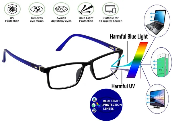 Zero_Power_Blue_Ray_Cut_Computer_Glasses_For_Men_&_Women_|_Blue_&_Black