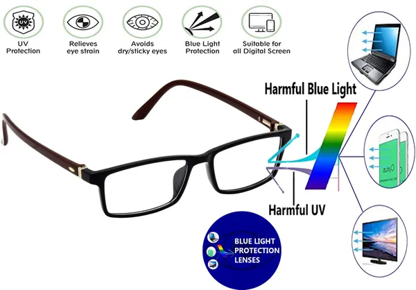 Zero_Power_Blue_Ray_Cut_Computer_Glasses_For_Men_&_Women_|_Brown_&_Black