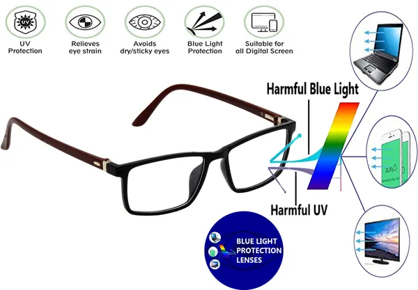 Zero_Power_Blue_Ray_Cut_Computer_Glasses_For_Men_&_Women_|_Brown_&_Black