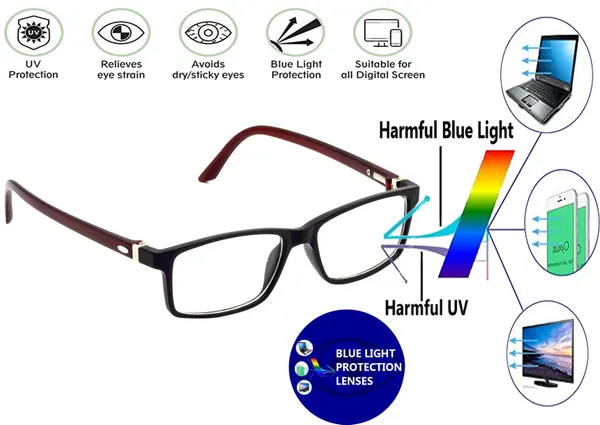 Zero_Power_Blue_Ray_Cut_Computer_Glasses_For_Kids_|_Brown_&_Black