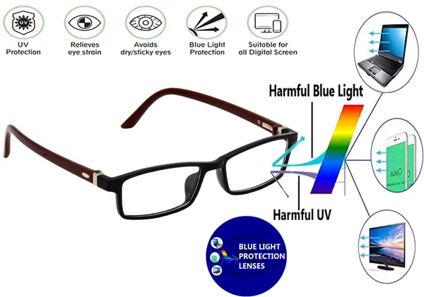 Zero_Power_Blue_Ray_Cut_Computer_Glasses_For_Kids_|_Brown_&_Black