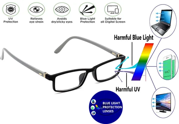 Zero_Power_Blue_Ray_Cut_Computer_Glasses_For_Men_&_Women_|_Black_&_Grey