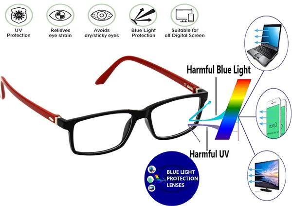Zero_Power_Blue_Ray_Cut_Computer_Glasses_For_Men_&_Women_|_Red_&_Black