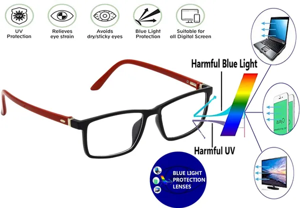 Zero_Power_Blue_Ray_Cut_Computer_Glasses_For_Men_&_Women_|_Red_&_Black