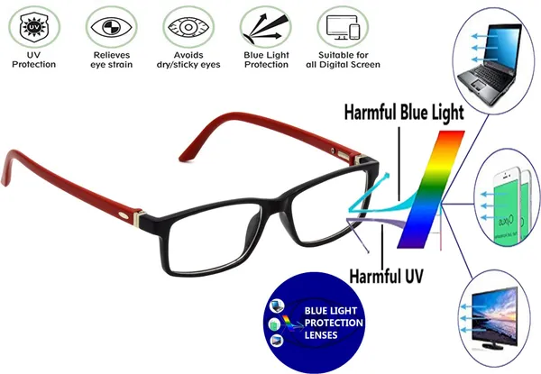 Zero_Power_Blue_Ray_Cut_Computer_Glasses_For_Kids_|_Red_&_Black