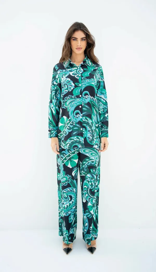 Women_Classic_Suit,_Korean_BSY_Top_With_Pants,_Bridesmaid_Matching_Set,_Long_Sleeve_Relaxed_Night_Wear_Dress,_Two_Piece_Set,_Home_Wear