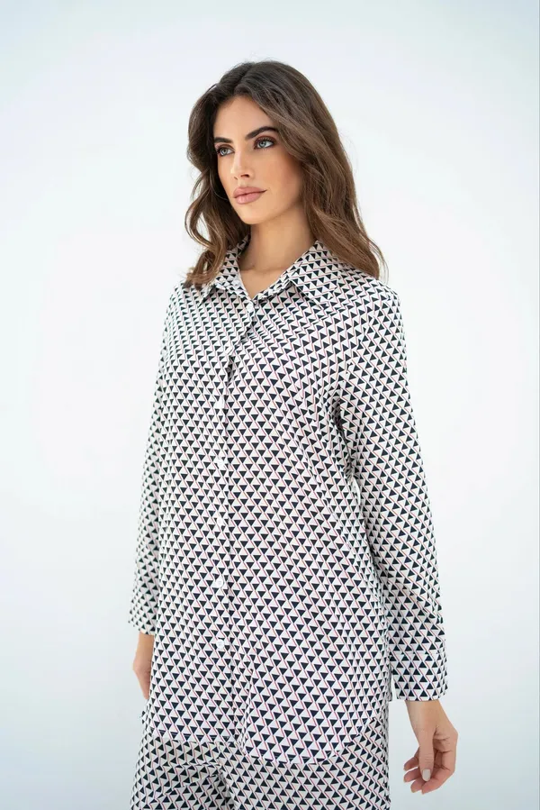 Collar_Shirt_Top_+_Pant_Style_Geometric_Printed_Korean_BSY_Women_Casual_Wear_Sets