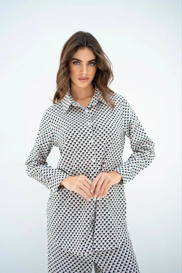 Collar_Shirt_Top_+_Pant_Style_Geometric_Printed_Korean_BSY_Women_Casual_Wear_Sets