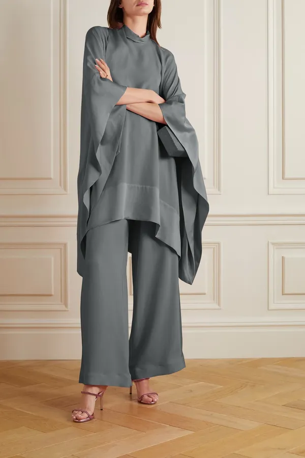 Designer_Party_Wear_Readymade_Co-ords_Set_Black_Korean_Nida_Pant_Suit