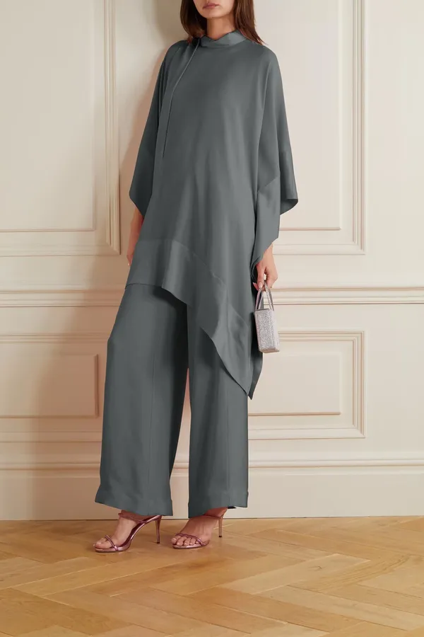 Designer_Party_Wear_Readymade_Co-ords_Set_Black_Korean_Nida_Pant_Suit