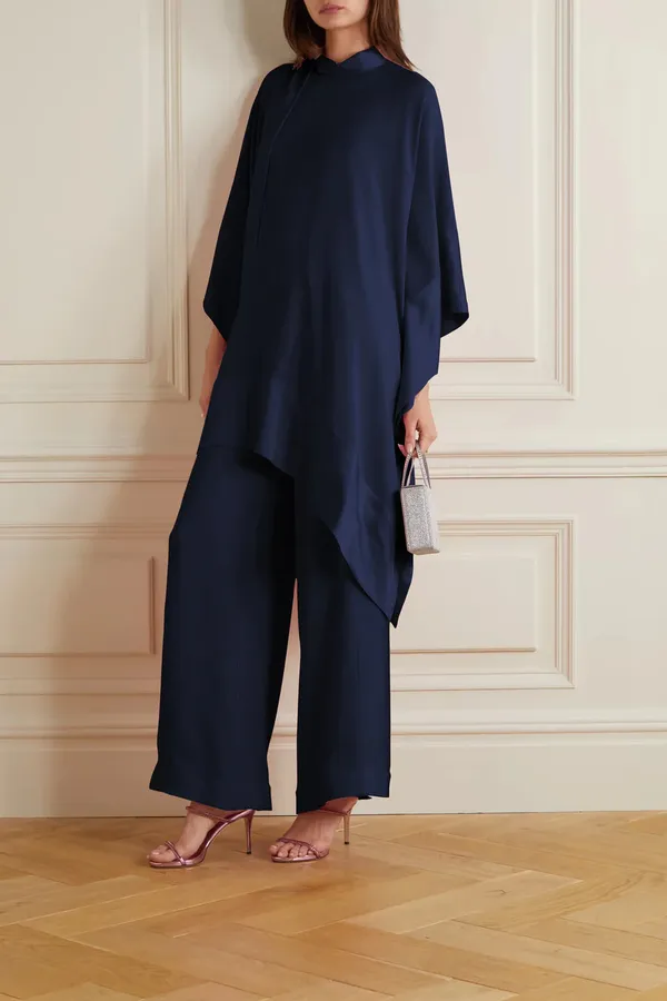 Designer_Party_Wear_Readymade_Co-ords_Set_Black_Korean_Nida_Pant_Suit