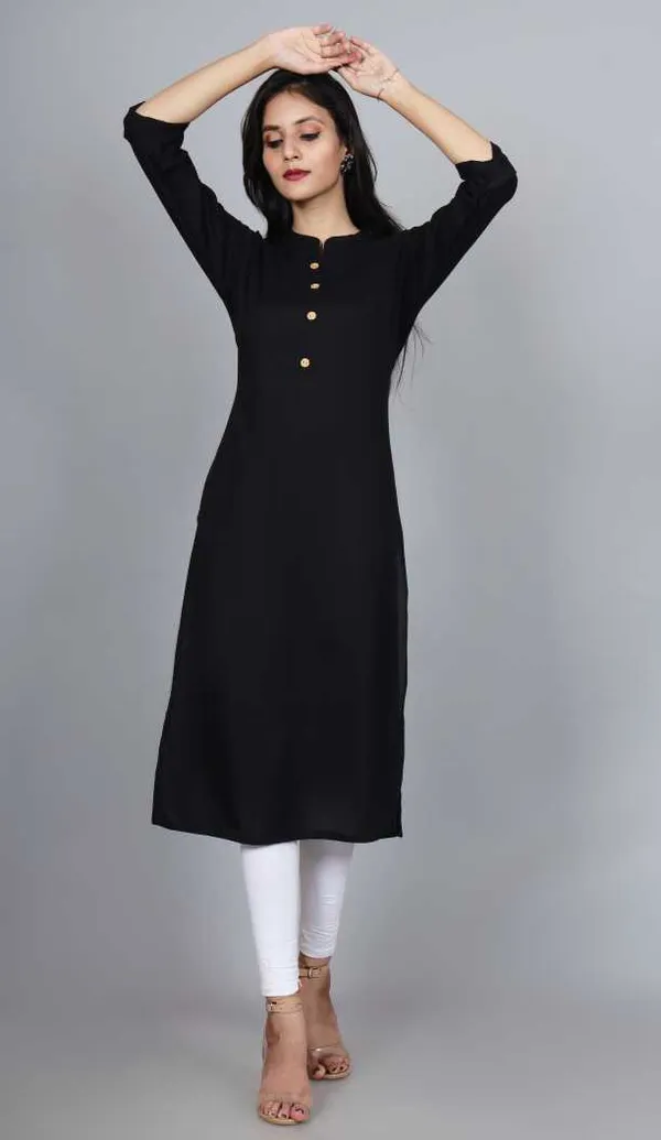 Women_Solid_Straight_Kurta_(Black)