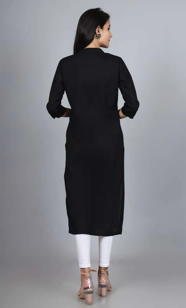 Women_Solid_Straight_Kurta_(Black)
