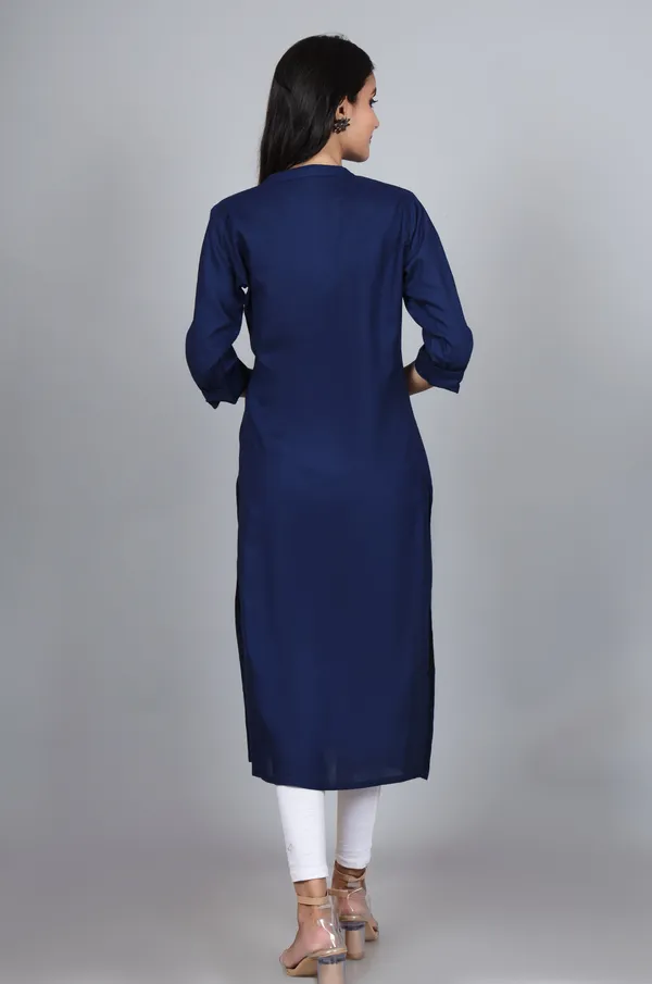 Women_Solid_Straight_Kurta_(Blue)