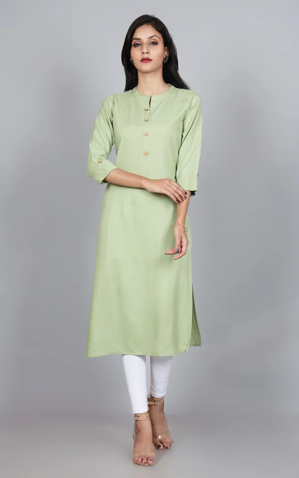 Women_Solid_Straight_Kurta_(Light_Green)