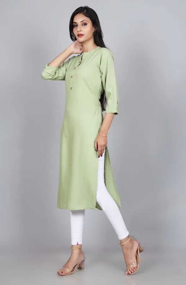 Women_Solid_Straight_Kurta_(Light_Green)