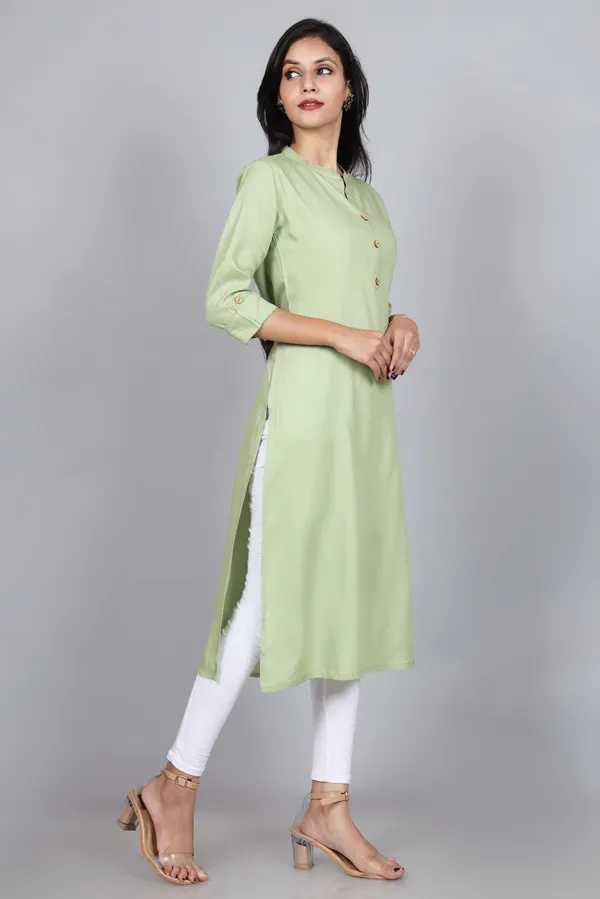 Women_Solid_Straight_Kurta_(Light_Green)