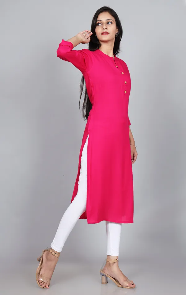 Women_Solid_Straight_Kurta_(Pink)